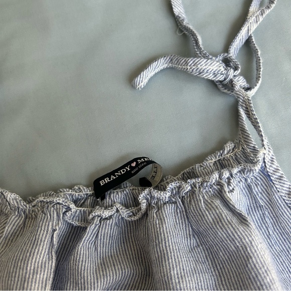Brandy Melville blue and white striped Carly tank - Picture 3 of 4